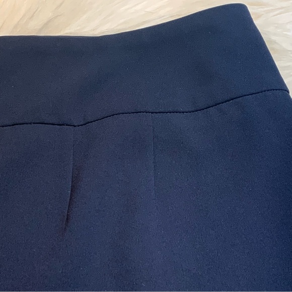 Long Wide leg lined navy dress pant - Picture 3 of 9